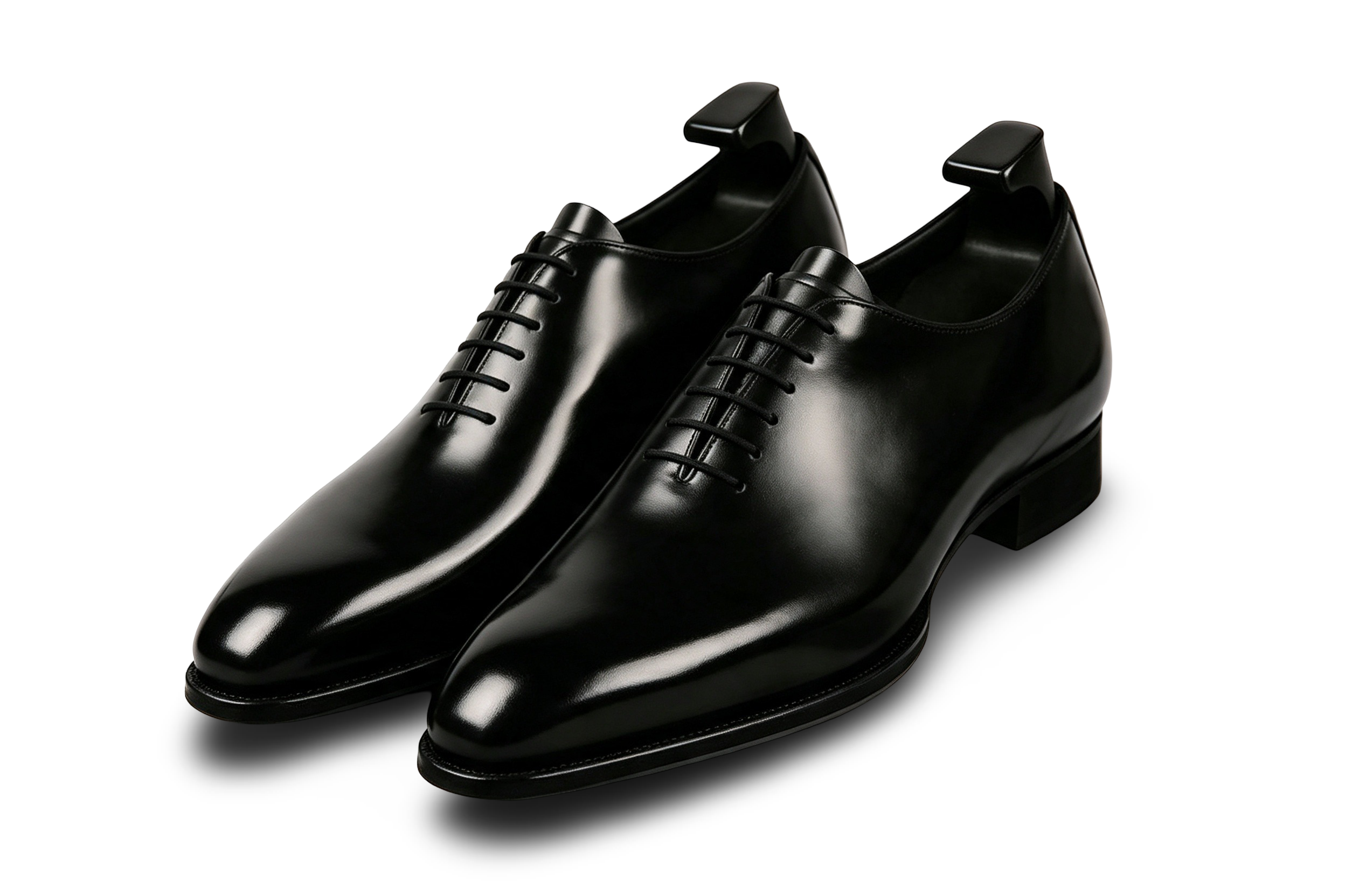 Men's Handmade Black Leather Wholecut Oxford Dress Shoes – Pellevista US