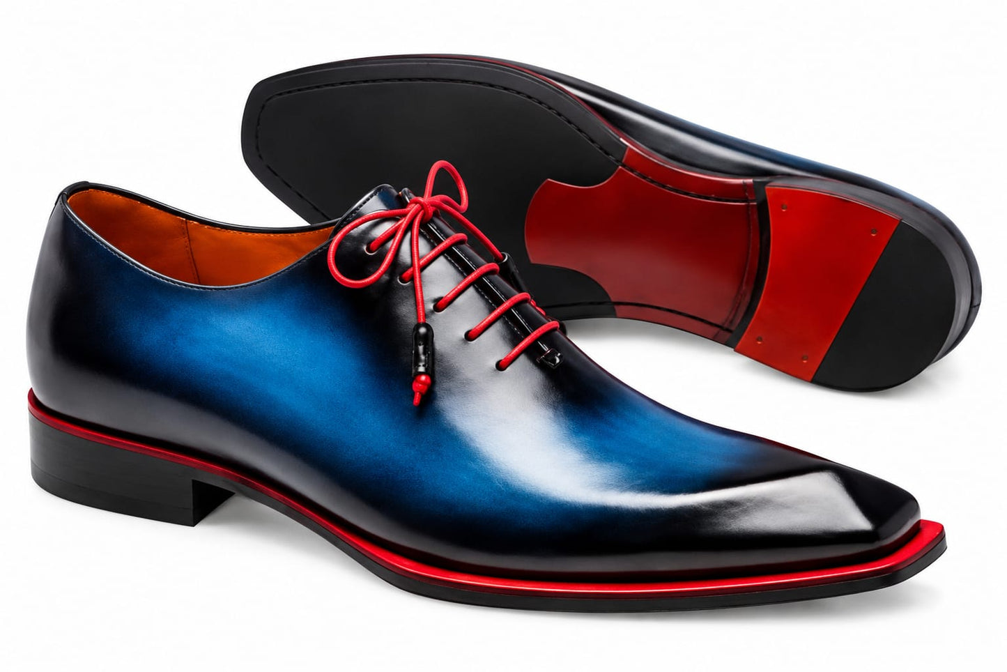 Mezlan Asymmetric Wholecut Oxford - Black Leather Men's Dress Shoes - Pellevista