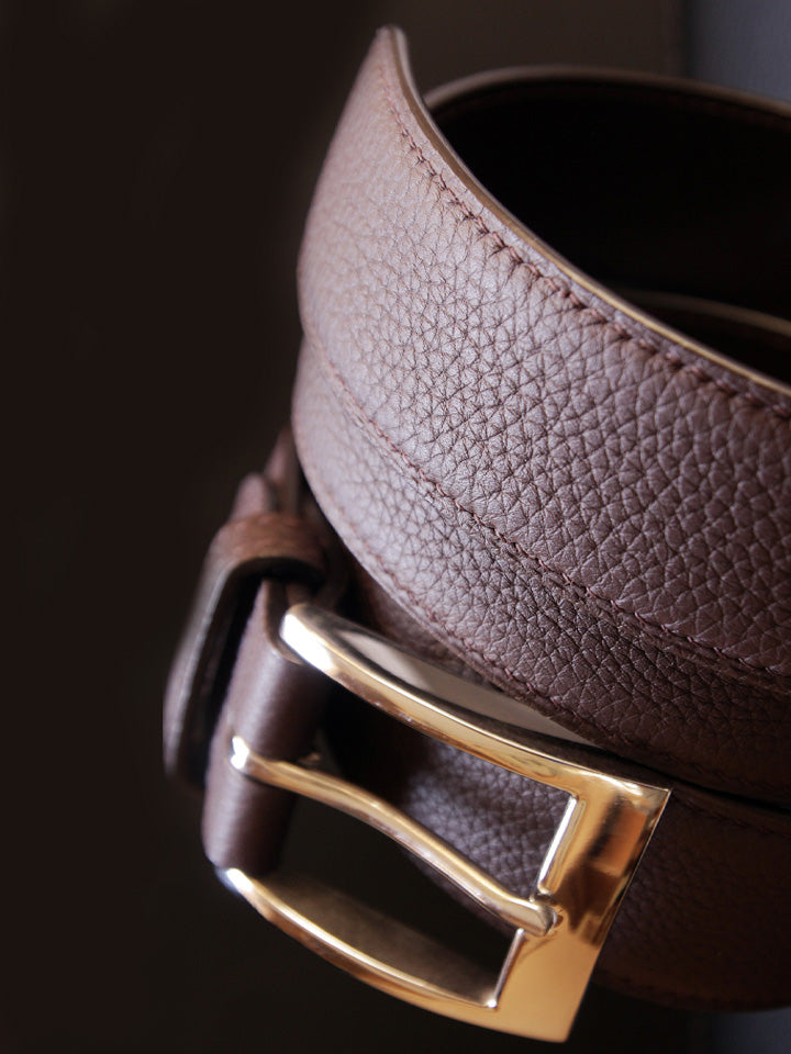 Purple togo leather belt