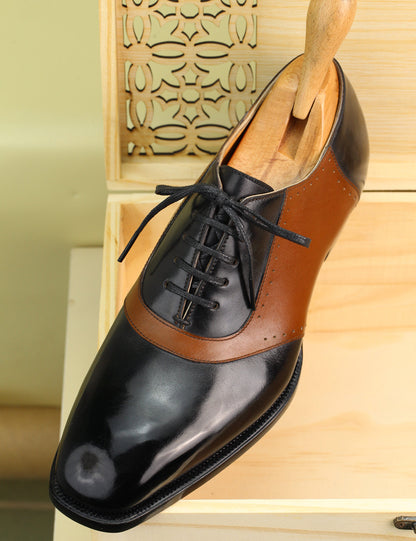Baroque – Two-Tone Black & Cognac Oxford