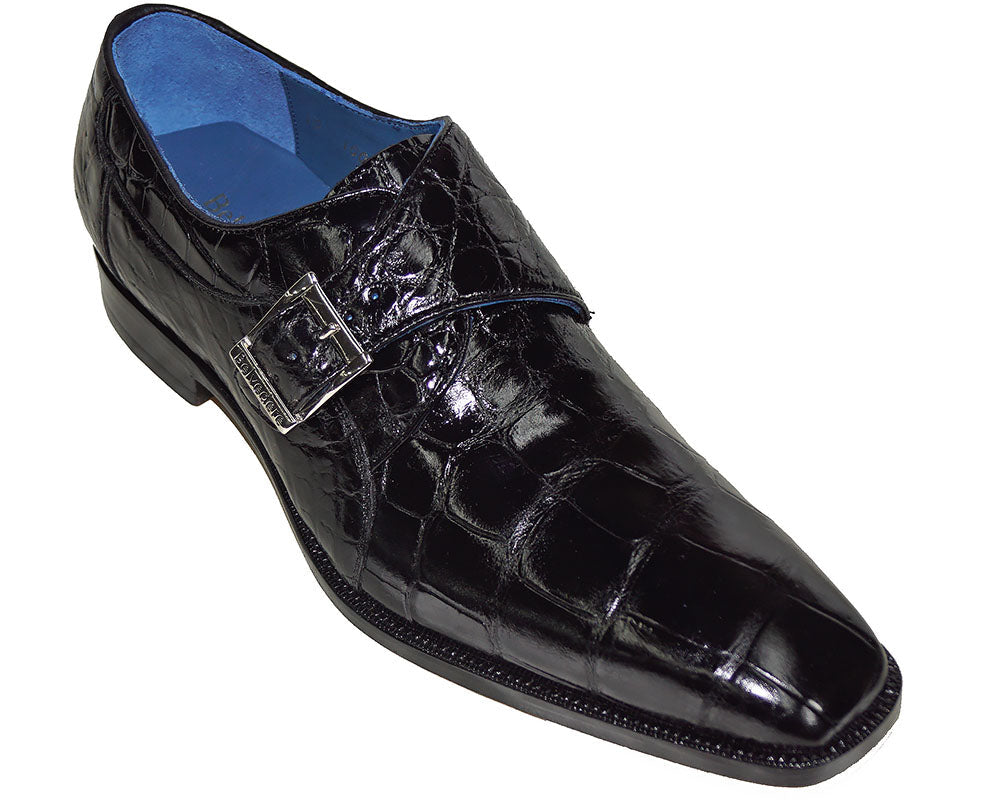 Belvedere Buckle Alligator Shoes 'Alessio’