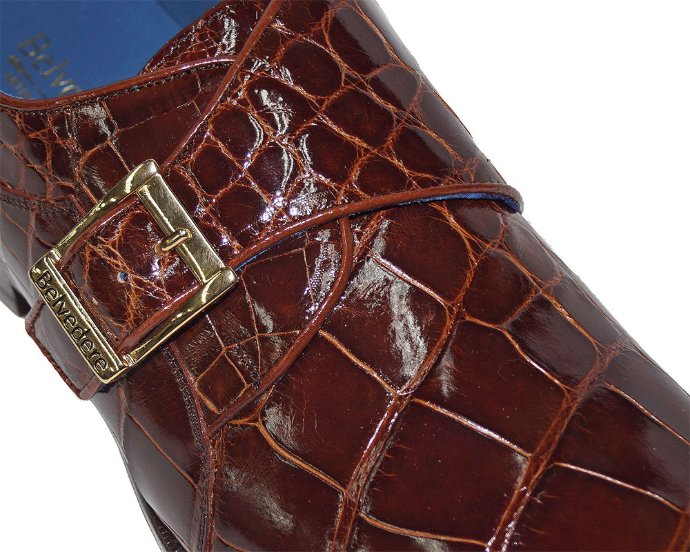 Belvedere Buckle Alligator Shoes 'Alessio’