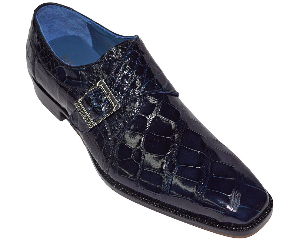 Belvedere Buckle Alligator Shoes 'Alessio’