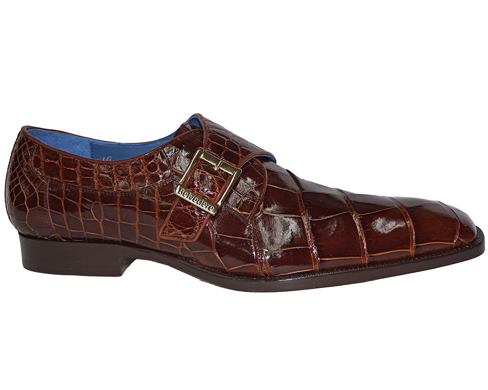 Belvedere Buckle Alligator Shoes 'Alessio’