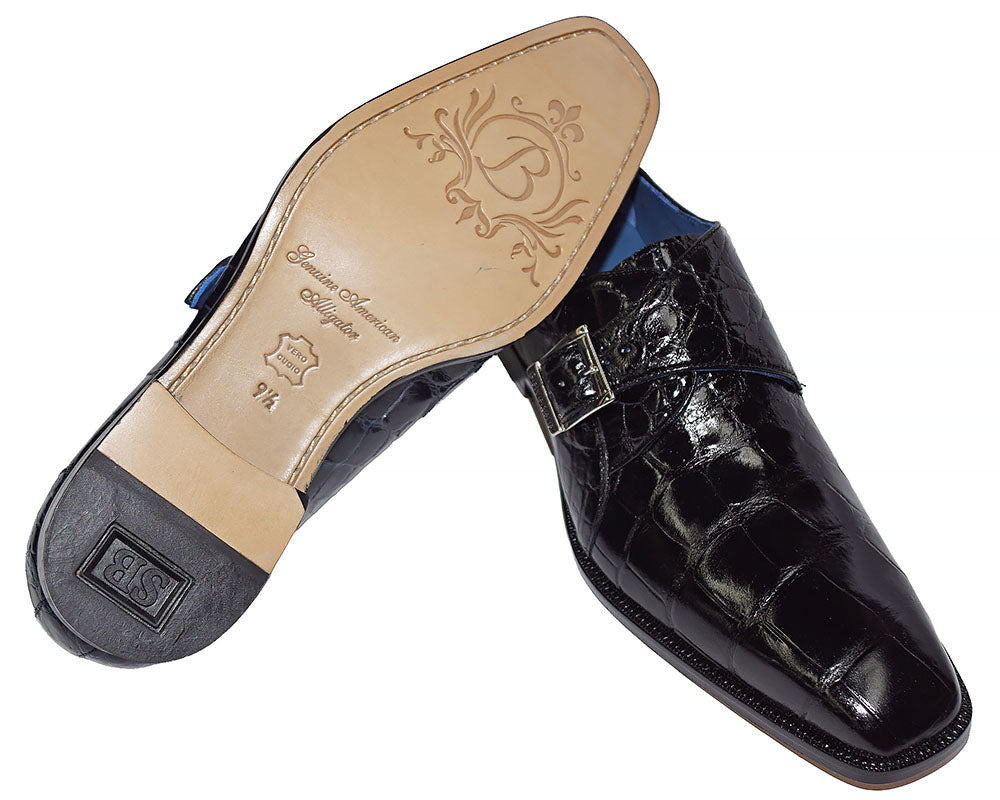 Belvedere Buckle Alligator Shoes 'Alessio’