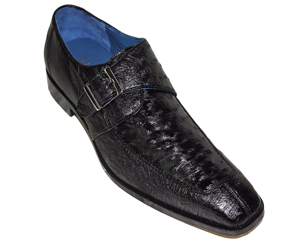 Belvedere Buckle Ostrich Shoes 'Josh'