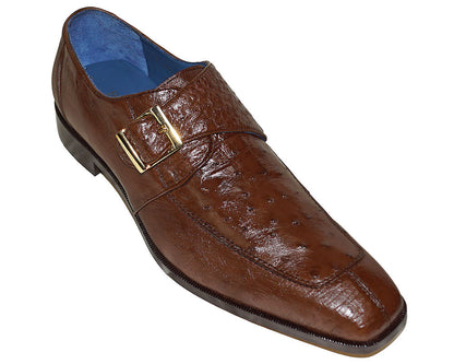 Belvedere Buckle Ostrich Shoes 'Josh'