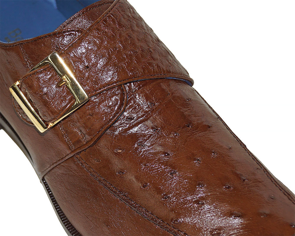 Belvedere Buckle Ostrich Shoes 'Josh'