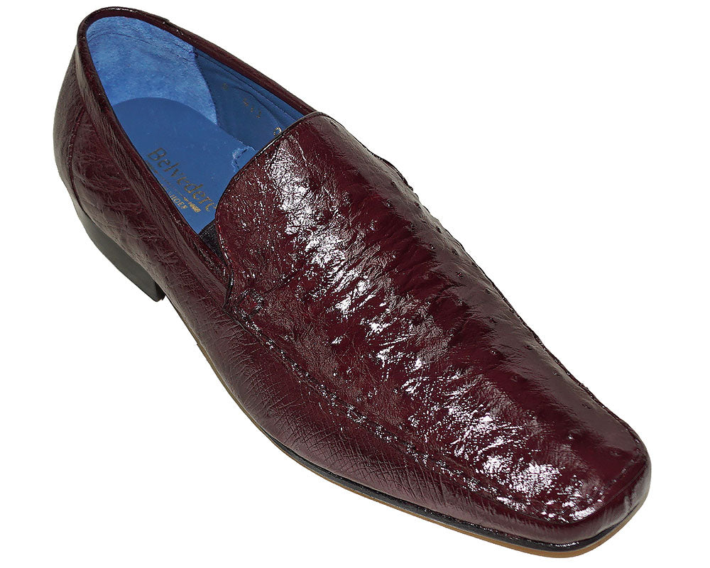 Belvedere Slip-On Ostrich Shoes 'Sacha'