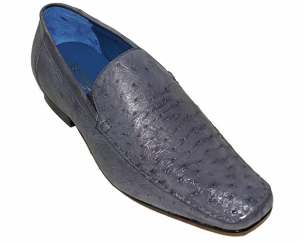 Belvedere Slip-On Ostrich Shoes 'Sacha'