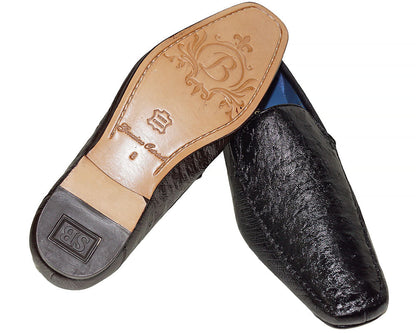 Belvedere Slip-On Ostrich Shoes 'Sacha'