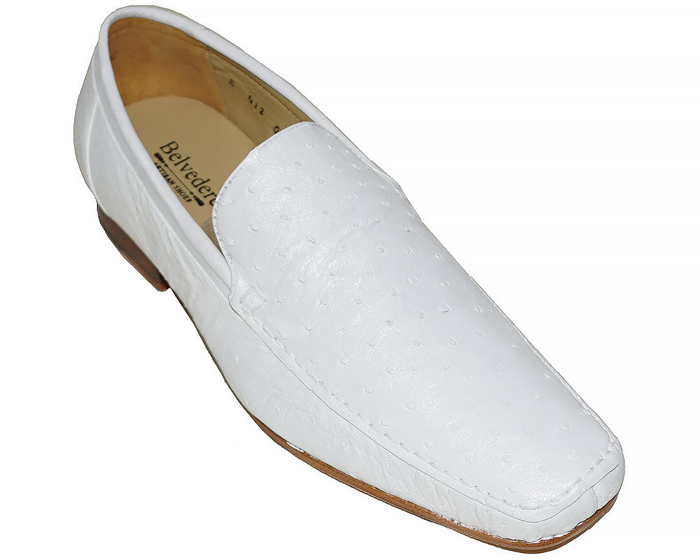 Belvedere Slip-On Ostrich Shoes 'Sacha'