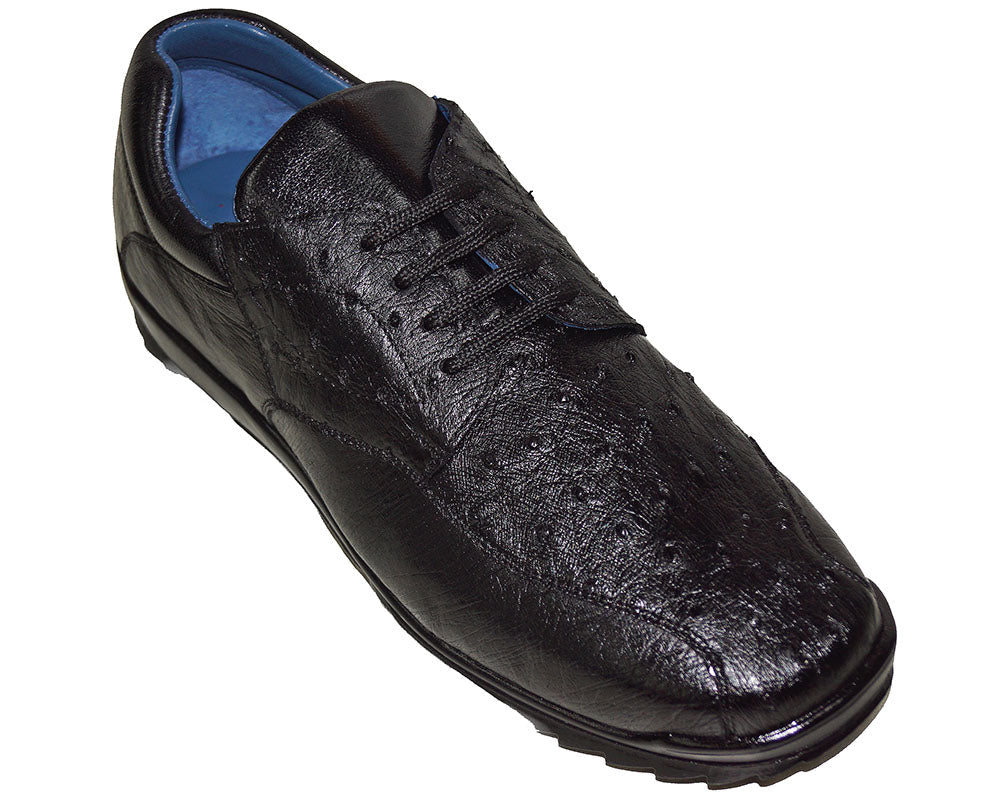 Belvedere Lace-Up Ostrich Sneaker 'Remo'