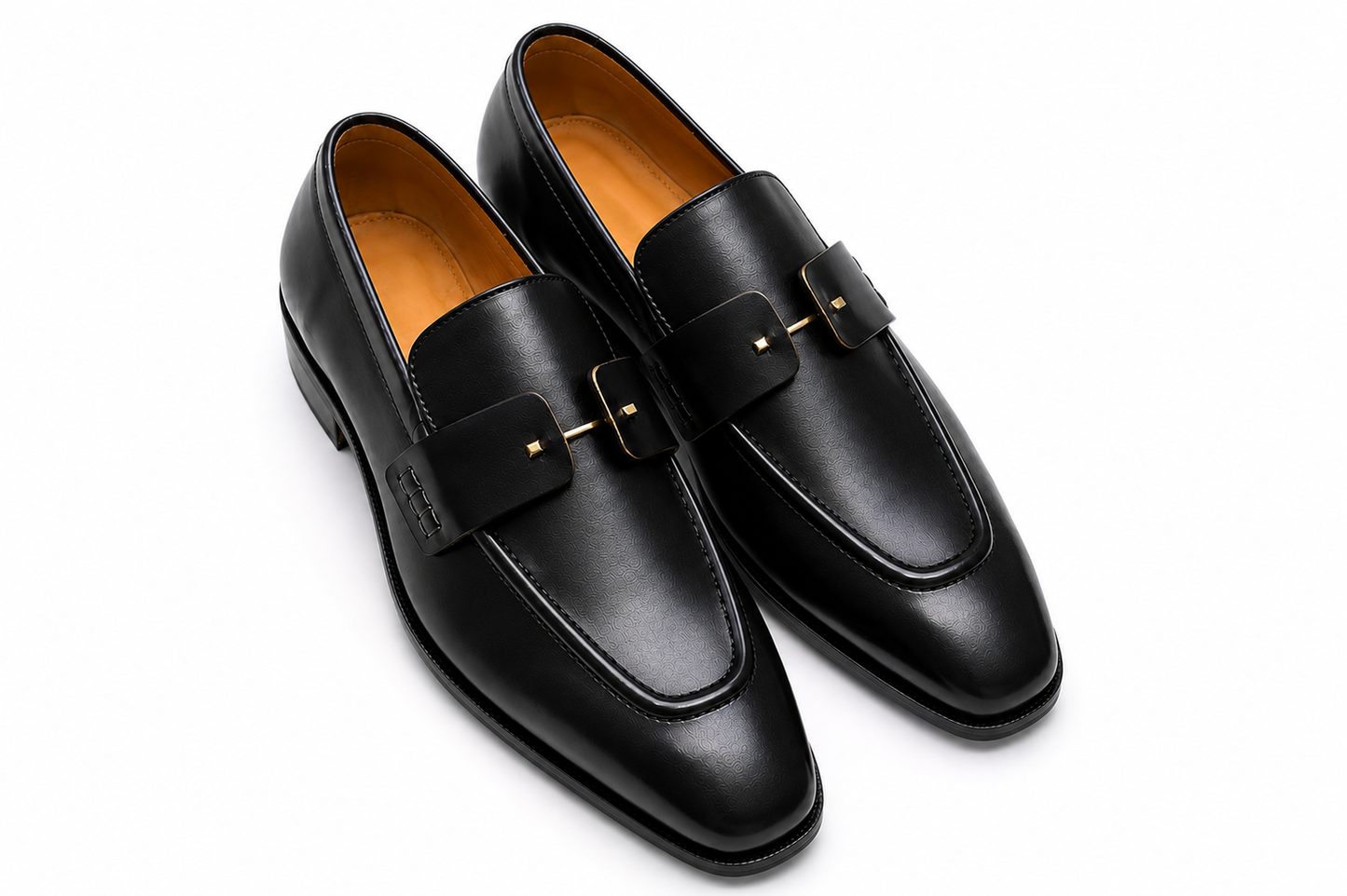 Luxury Black Leather Horsebit Loafers – Handcrafted Dress Shoes with Red Leather Sole