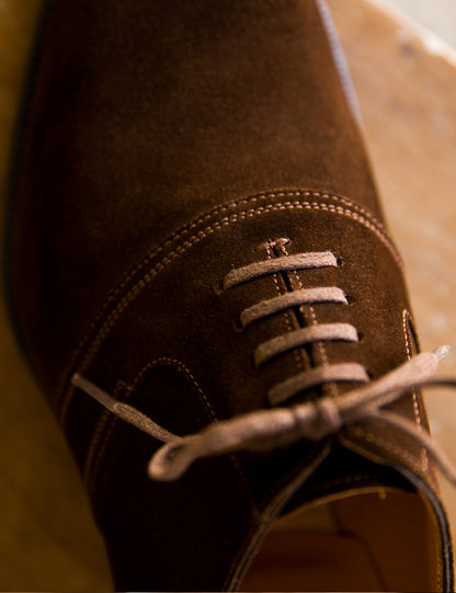 Dark Brown Suede Saddle
