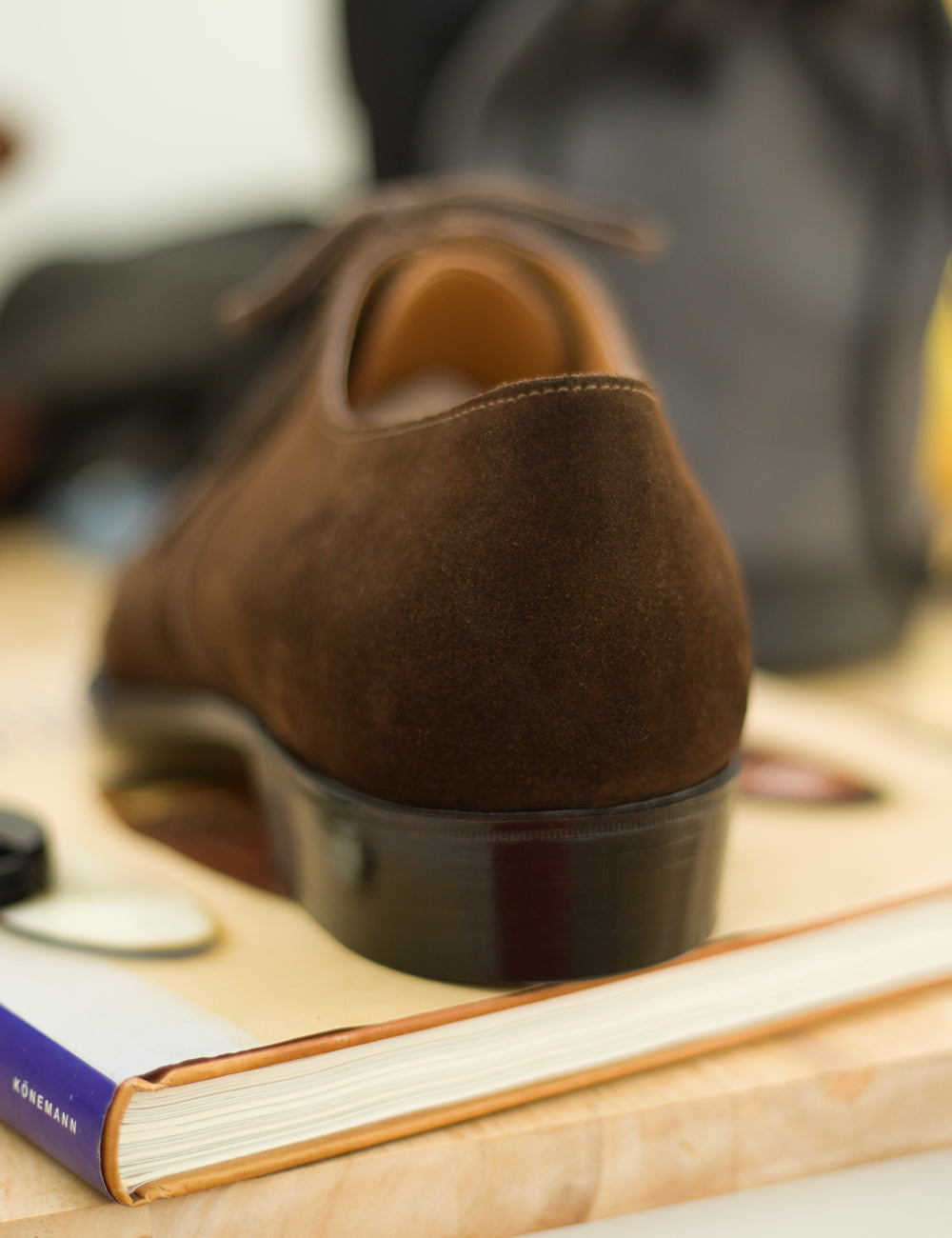 Dark Brown Suede Saddle