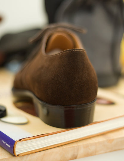 Dark Brown Suede Saddle