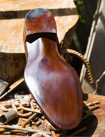 Dark Brown Suede Saddle