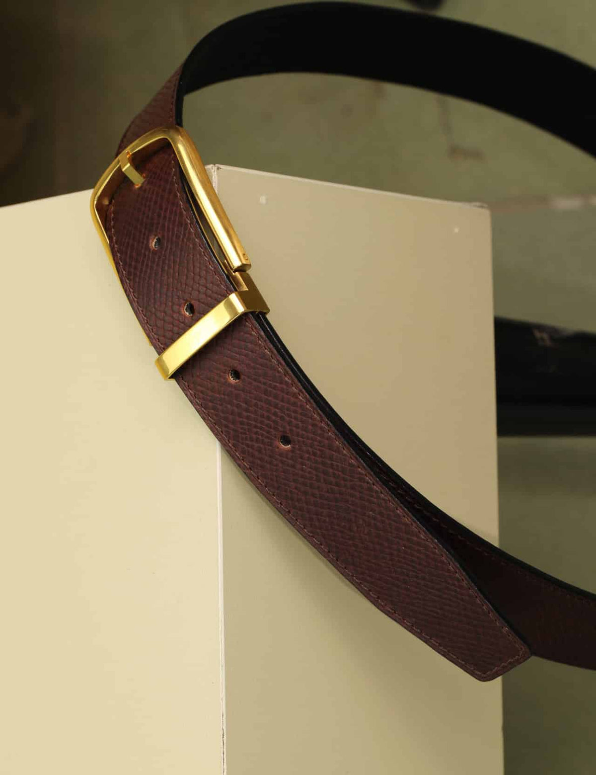 Horween Pioneer Hatch Grain Leather Belt – Luxury & Versatility