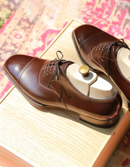 Captoe oxford – Gold color custom
