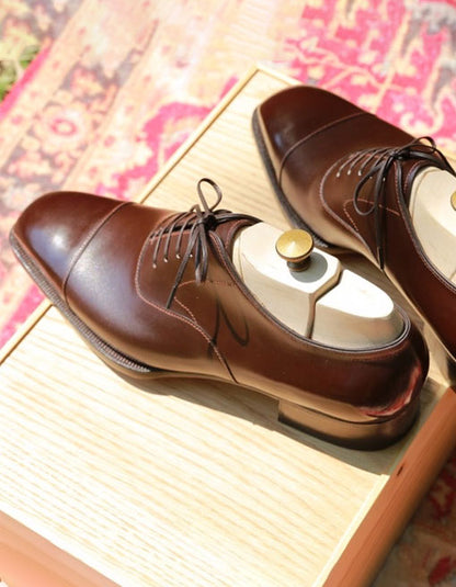 Dark Brown Captoe Oxford
