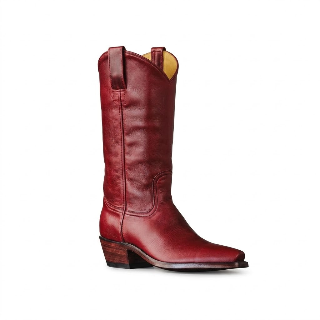 Mens Handmade Marfa Boot in Ruby