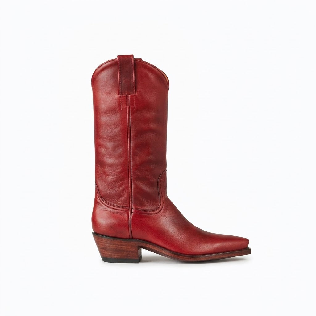 Mens Handmade Marfa Boot in Ruby