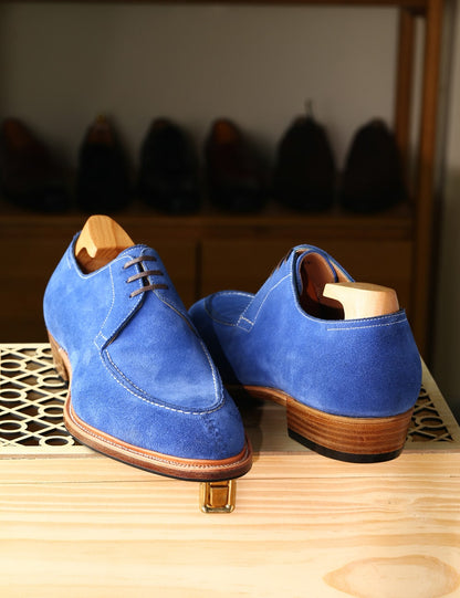 3 eyelets split toe derby in limoges suede