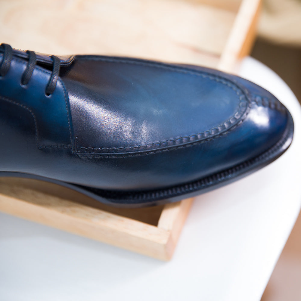 Navy 3 eyelets split toe derby