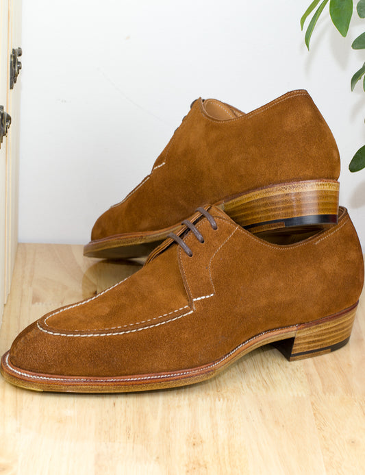 3 eyelets split toe derby in snuff suede