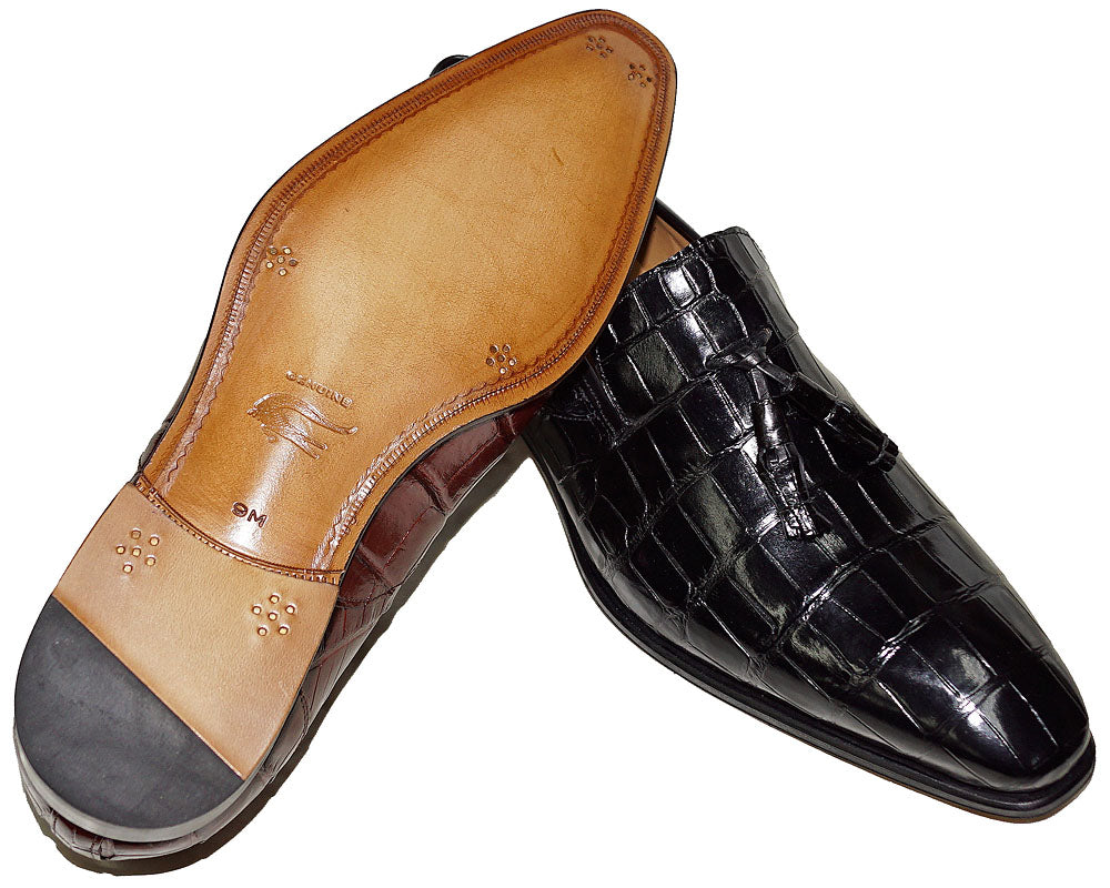 Mezlan Alligator Slip-On Shoes 'Stockholm'