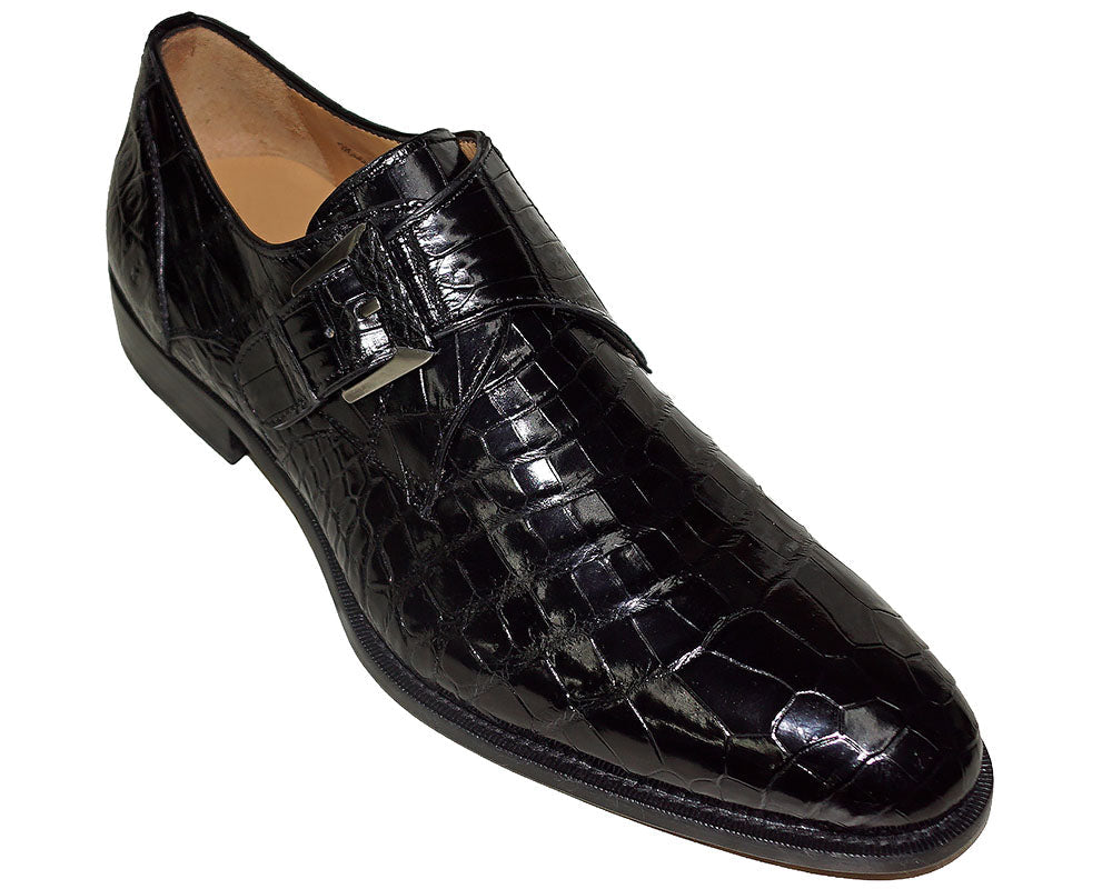 Mezlan Platinum Buckle Shoes 'Strada'