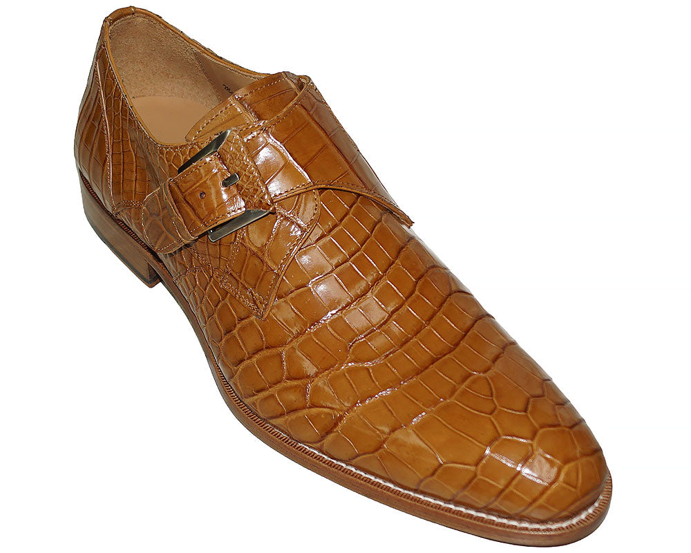 Mezlan Platinum Buckle Shoes 'Strada'