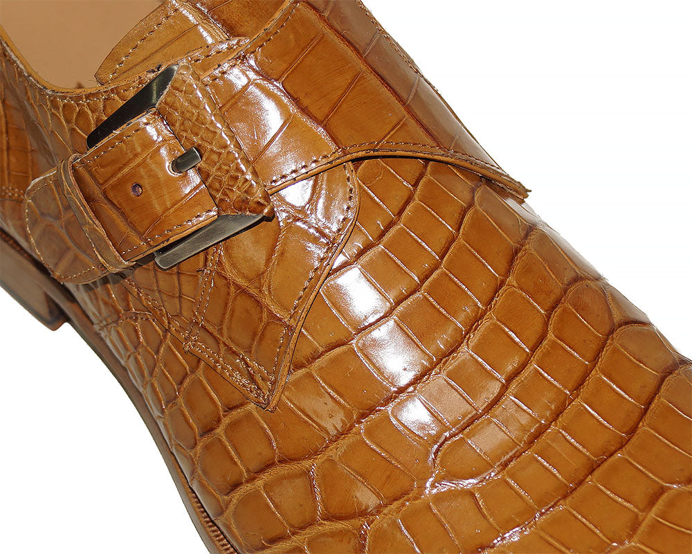 Mezlan Platinum Buckle Shoes 'Strada'