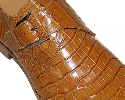 Mezlan Platinum Buckle Shoes 'Strada'
