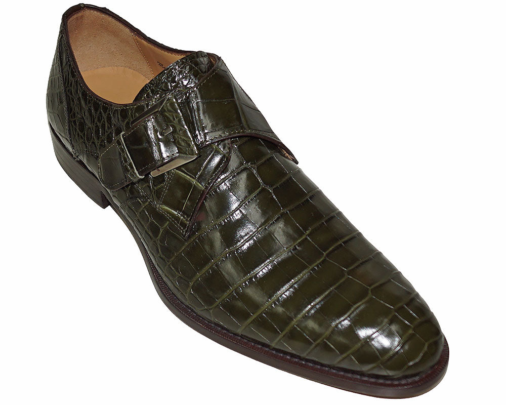 Mezlan Platinum Buckle Shoes 'Strada'