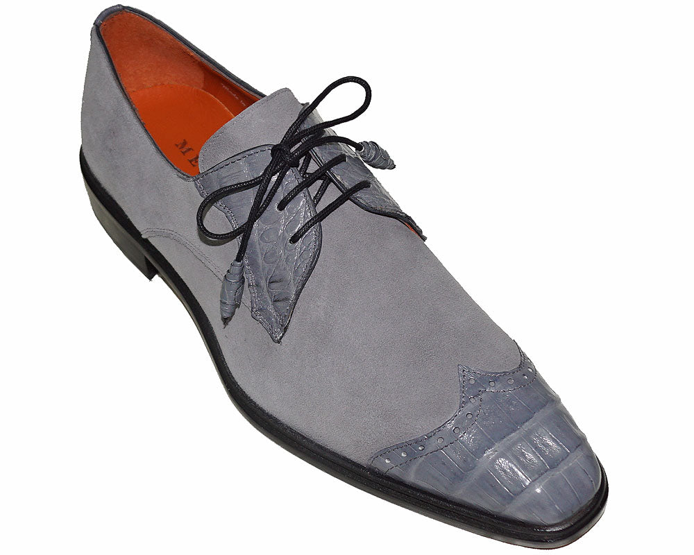 Mezlan Crocodile/Suede Shoes # 14631