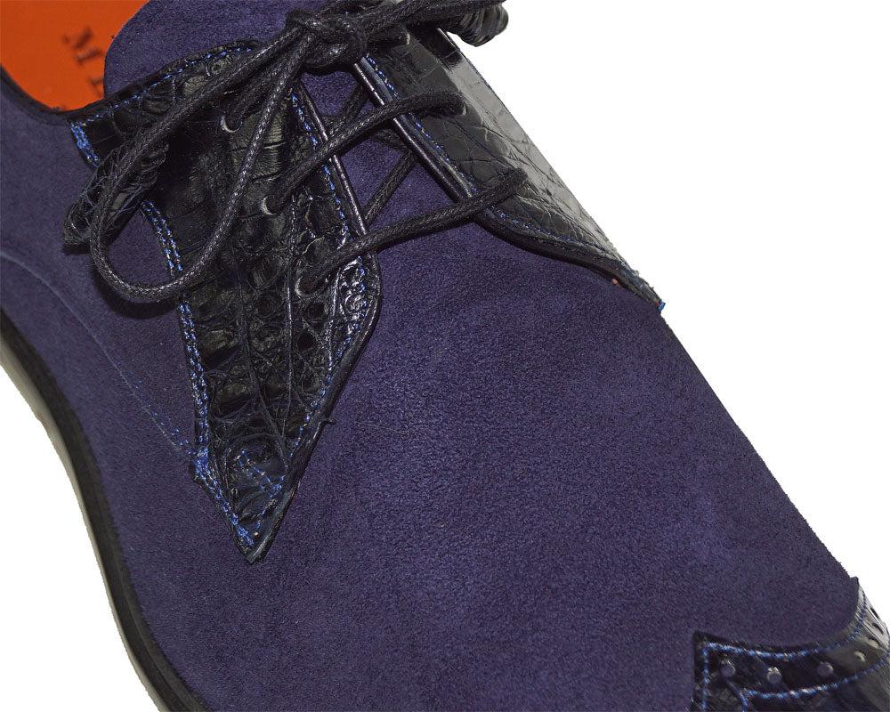 Mezlan Crocodile/Suede Shoes # 14631
