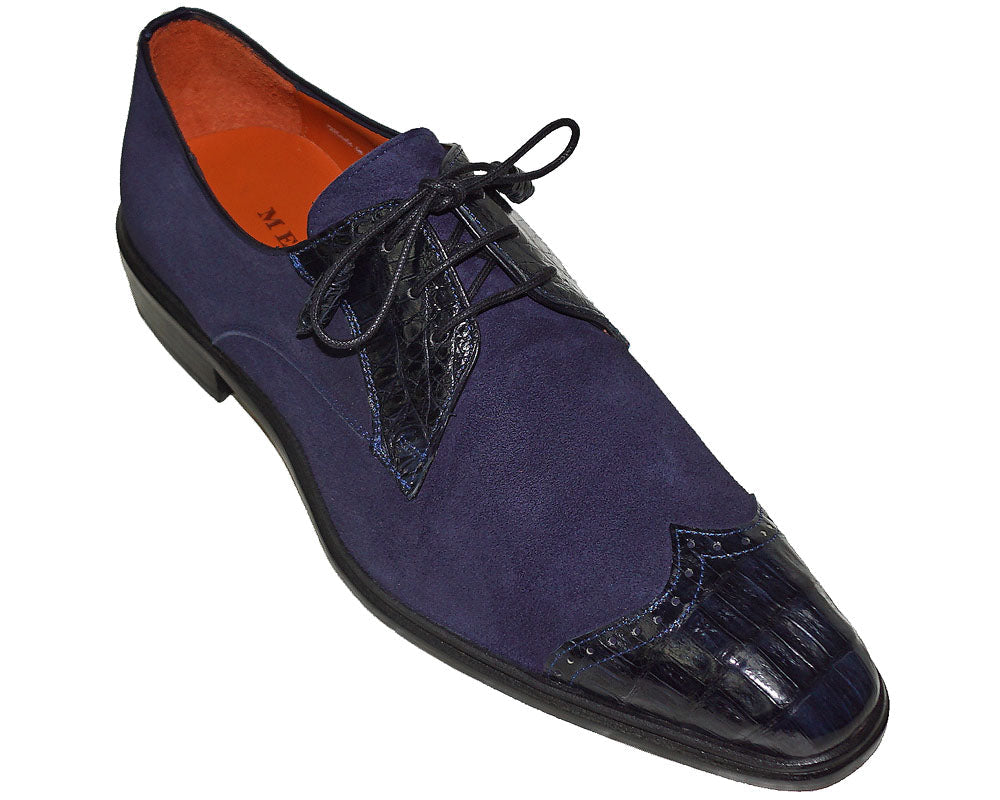 Mezlan Crocodile/Suede Shoes # 14631