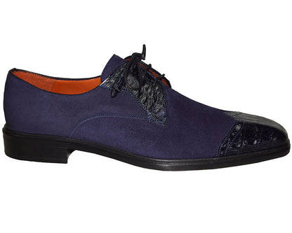 Mezlan Crocodile/Suede Shoes # 14631