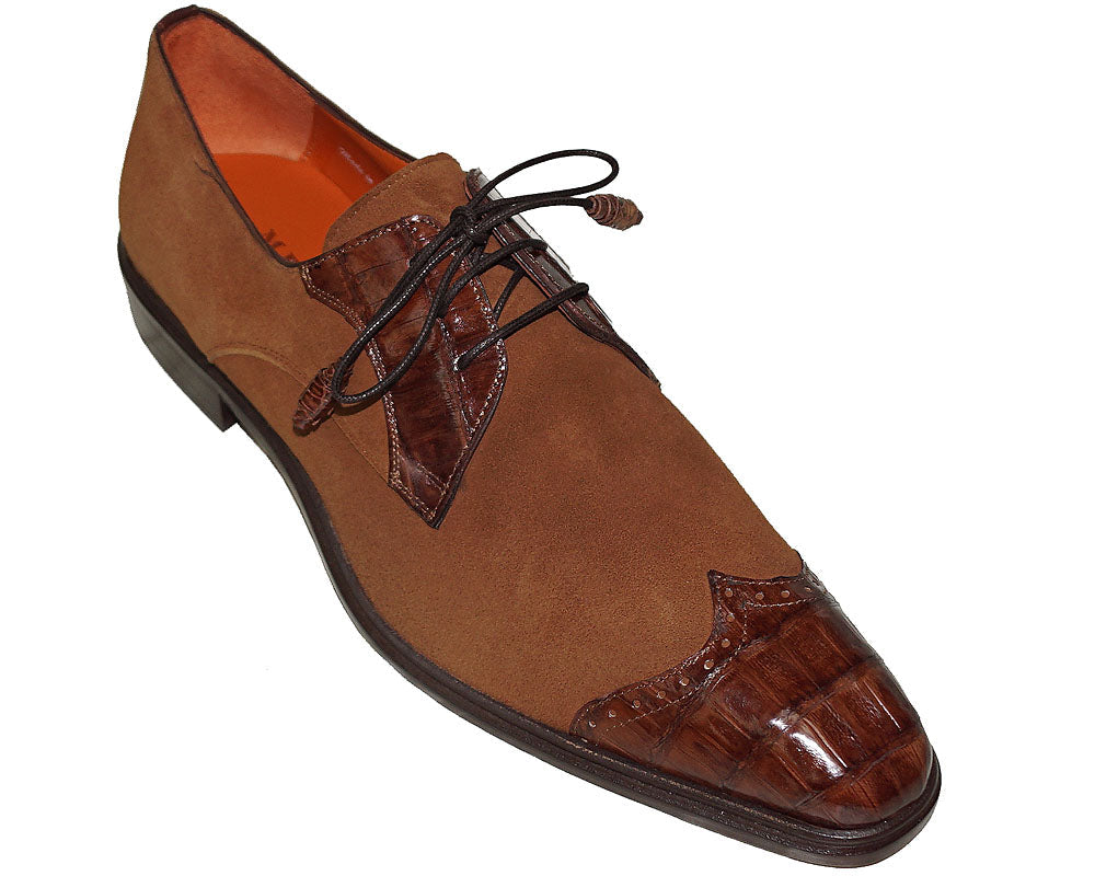 Mezlan Crocodile/Suede Shoes # 14631