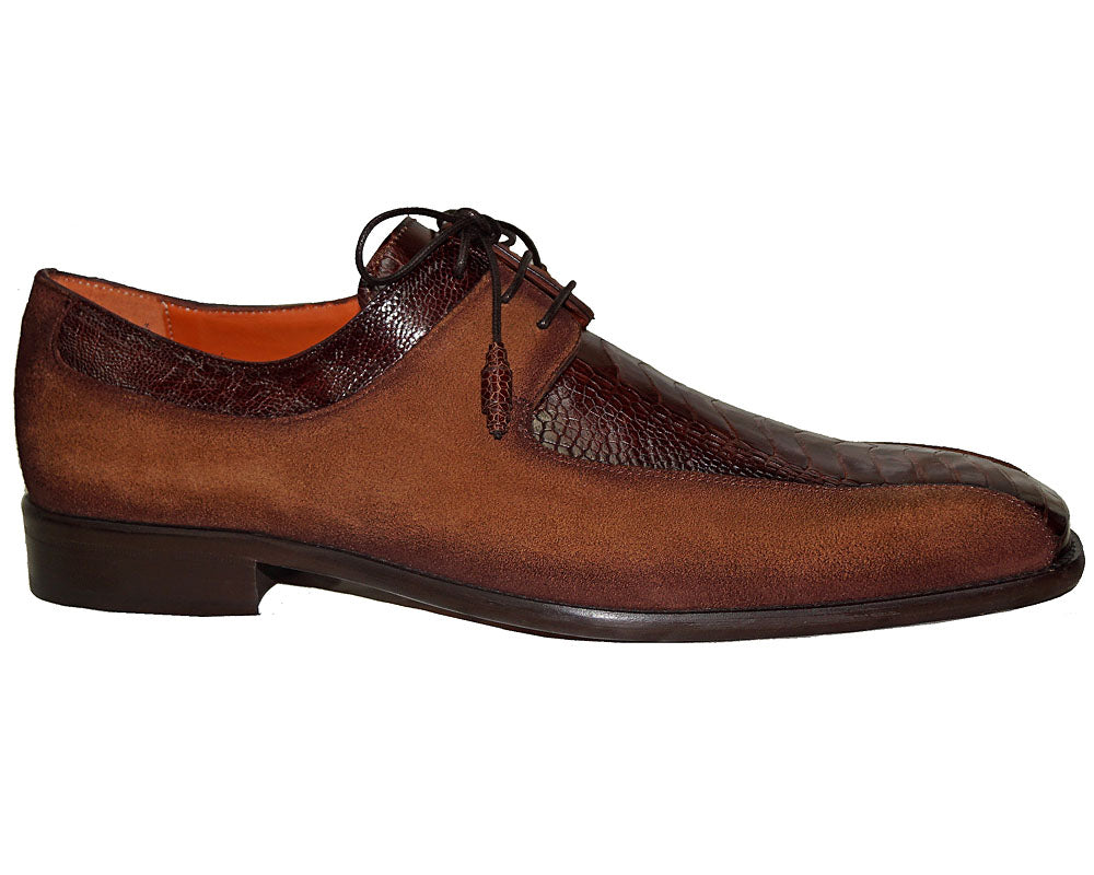 Mezlan Ostrich Leg/Suede Shoes # 50037