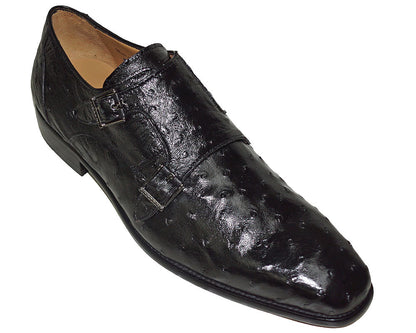 Mezlan Double-Buckle Ostrich Shoes # 50348