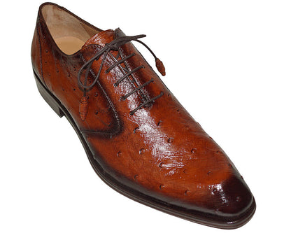 Mezlan Lace-Up Ostrich Shoes # 50351