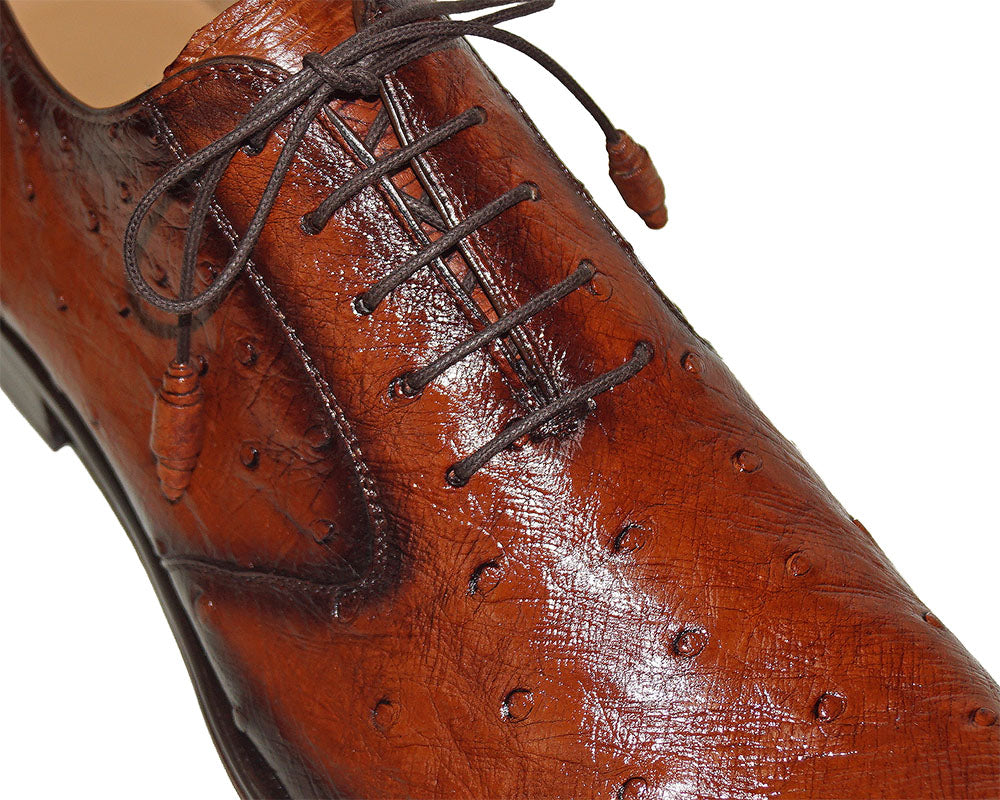 Mezlan Lace-Up Ostrich Shoes # 50351