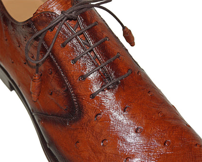 Mezlan Lace-Up Ostrich Shoes # 50351