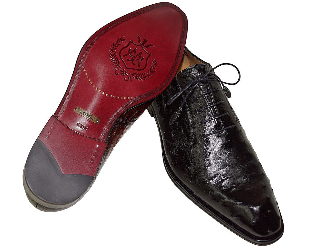 Mezlan Lace-Up Ostrich Shoes # 50351