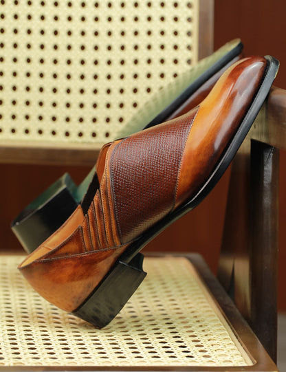 Swan Lazyman – Bespoke Hand-Dyed Cognac Italian Calf Shoe