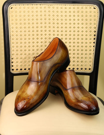 AKI – Single Monk Strap on Chisel Almond Last