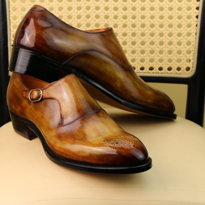 AKI – Single Monk Strap on Chisel Almond Last